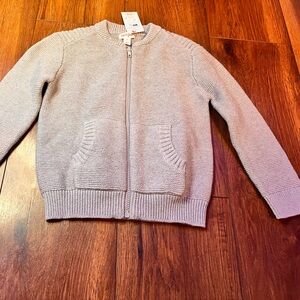 Cat & Jack grey/silver Kids Zip-Up Sweater 5t